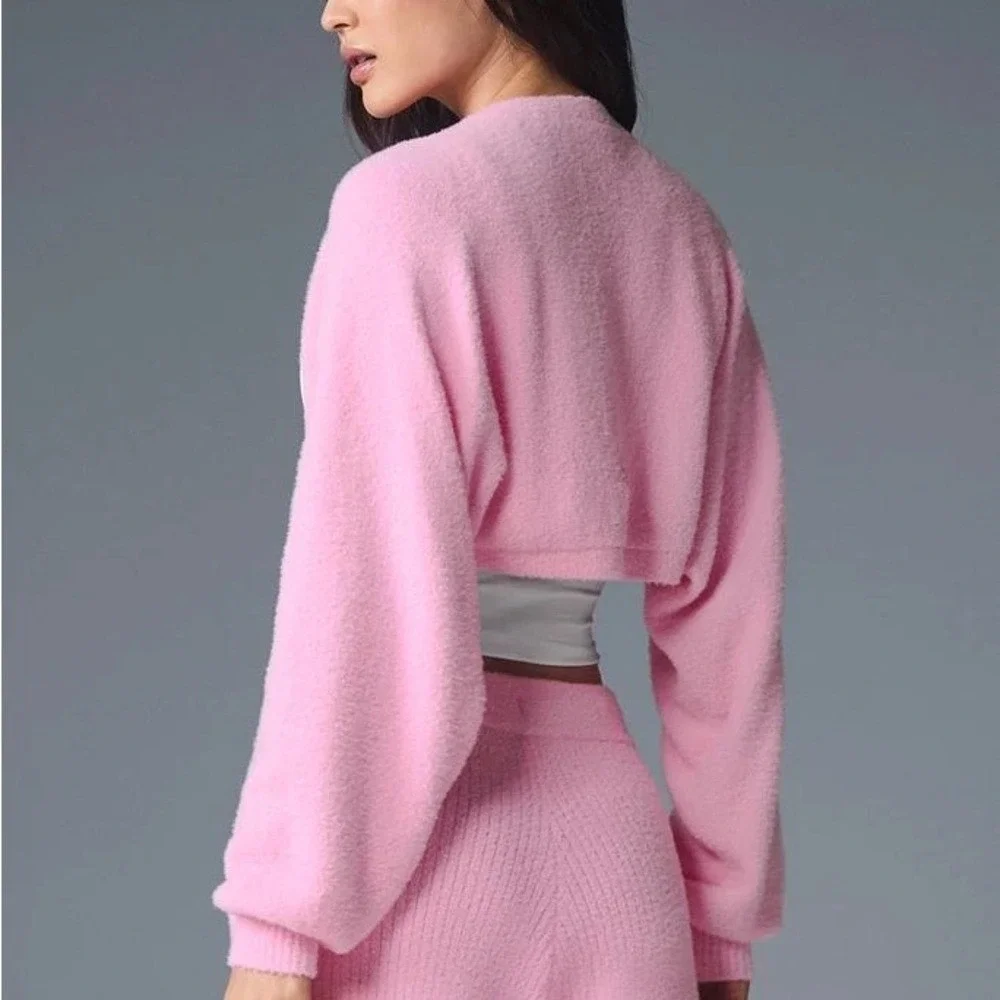 Alo Yoga Snuggle Up Sweater Shawl Sweet Pink
